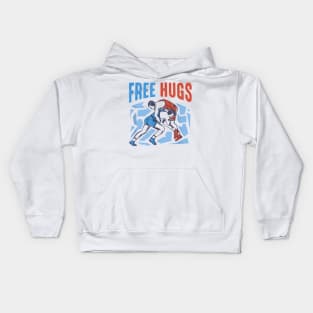 Free Hugs Funny Wrestling Gifts for Wrestlers Kids Hoodie